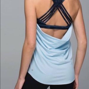 Lululemon Wild tank blue and camo bra